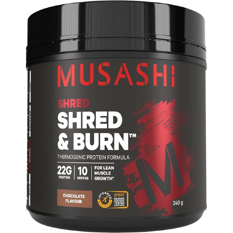 Musashi Shred & Burn Chocolate 340g, , hi-res