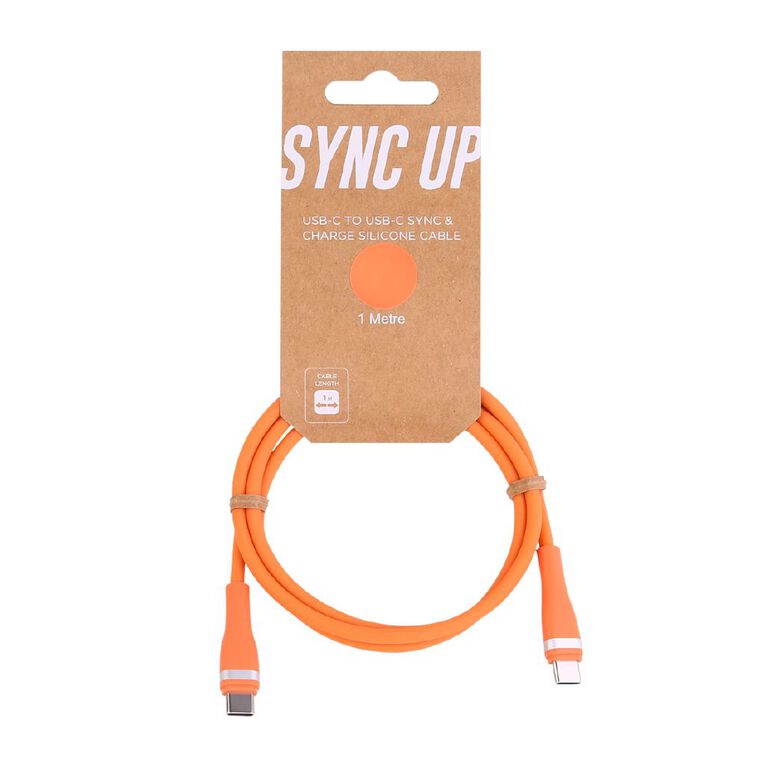 Tech.Inc USB-C To USB-C Cable 1M Orange, , hi-res