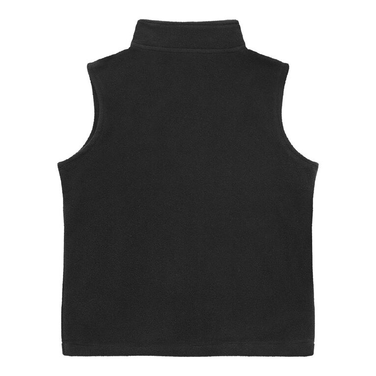 Young Original Microfibre Zip-Thru Vest, Black, hi-res