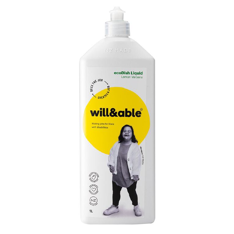 Will & Able Eco Dishwash Liquid 1L, , hi-res