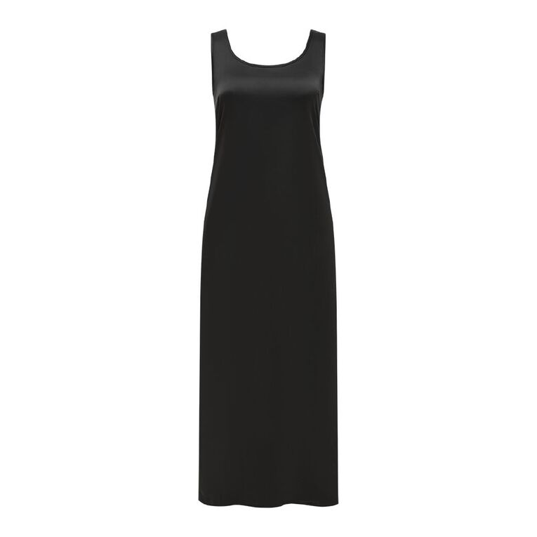 H&H Women's Event Sleeveless Satin Dress, Black, hi-res