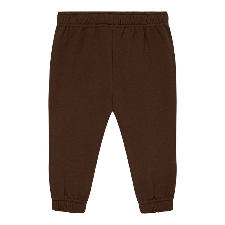 Young Original Babies' Plain Trackpants, Brown Dark, hi-res