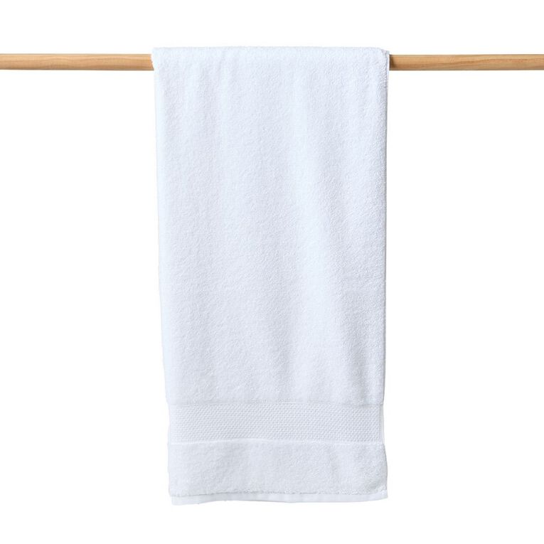 Living & Co Hotel Bath Towel White 65cm x 135cm, , hi-res
