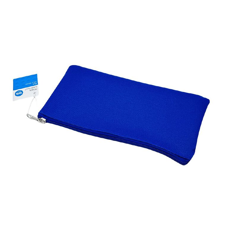 WS Colour Pop Flat Pencil Case Blue, , hi-res