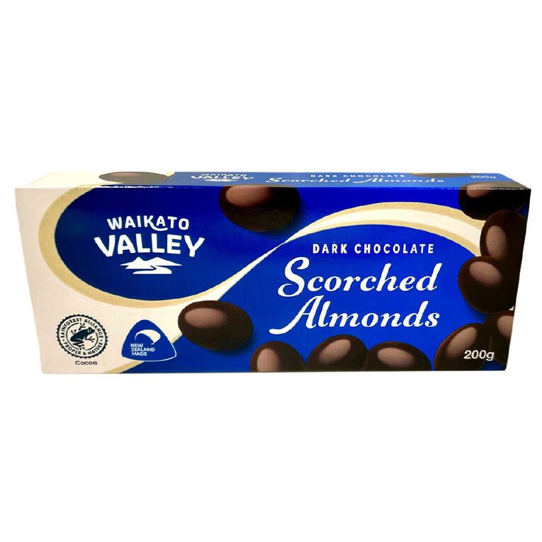 Waikato Valley Chocolates Scorched Almonds Dark Chocolate, , hi-res