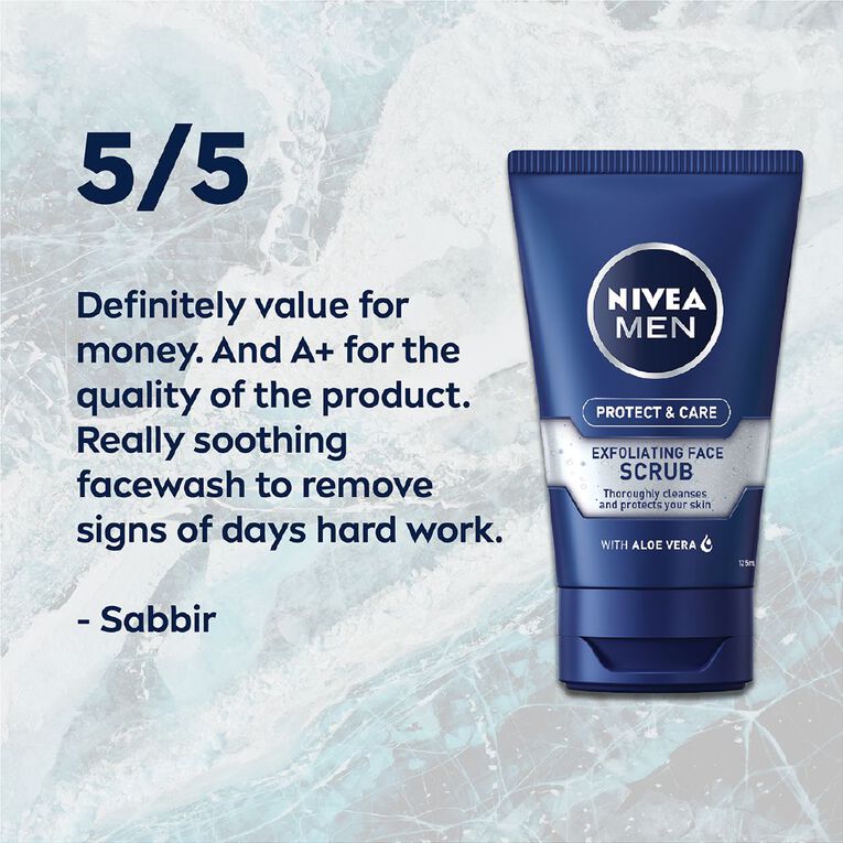 Nivea Protect and Care Exfoliating Face Scrub 125ml The Warehouse