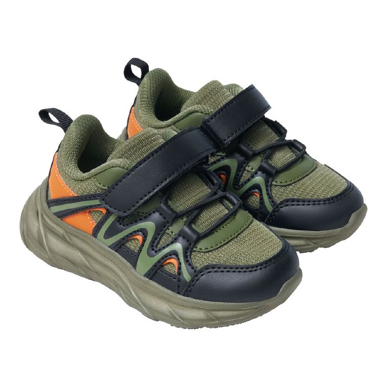 Active Intent Junior Kids' Demo Trainers, Khaki, hi-res