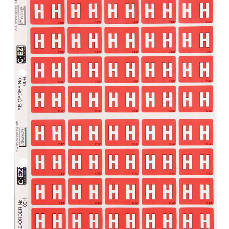 Filecorp Coloured Labels H Red Mid, , hi-res