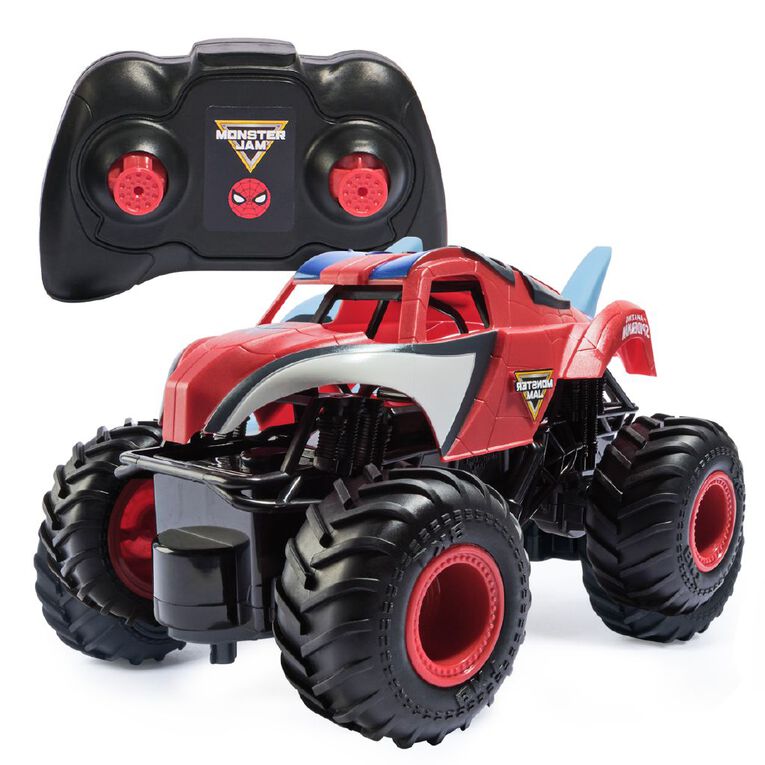 Monster Jam 1:24 Remote Control Spider Man Monster Truck, , hi-res