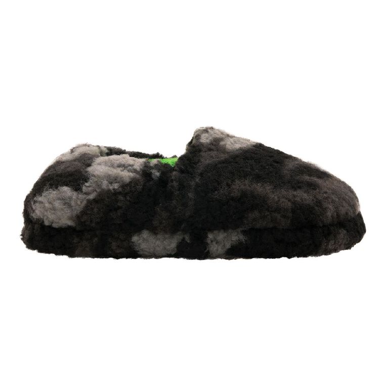 Young Original Senior Kids' Oslo Closed Back Slippers, Black/Grey, hi-res