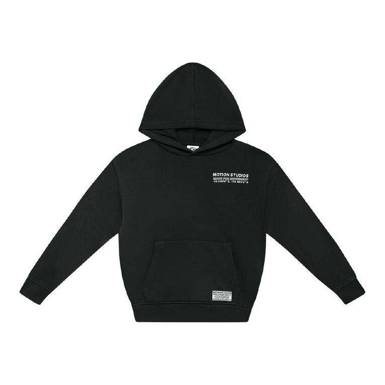 Young Original Core Print Pocket Hoodie, Black, hi-res