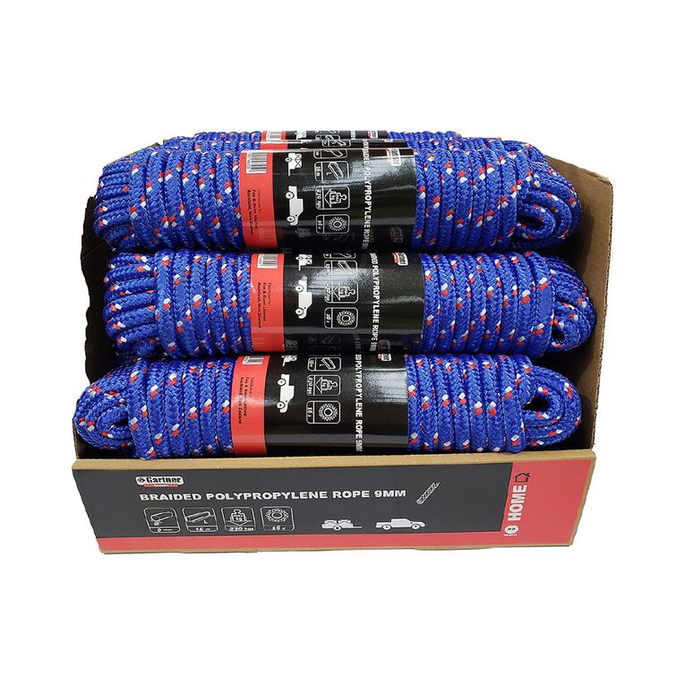 Gartner Home Braided Polypropylene Ropee 9mm x 15m, , hi-res