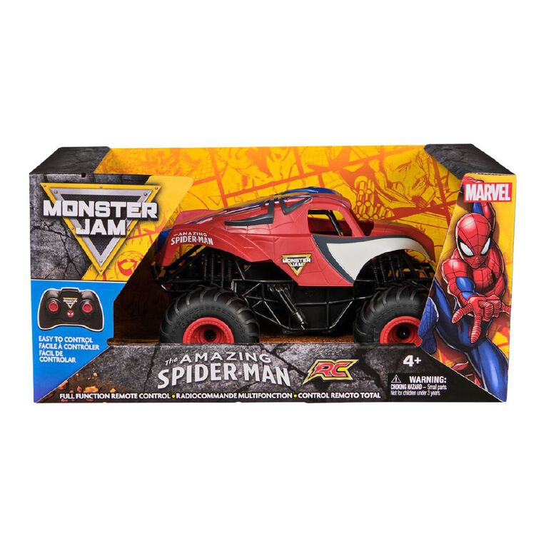 Monster Jam 1:24 Remote Control Spider Man Monster Truck, , hi-res