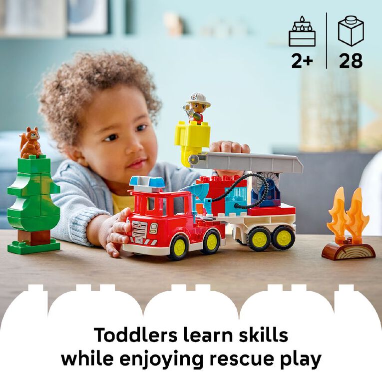 LEGO DUPLO Fire Engine with Hose and Firefighter 10473, , hi-res