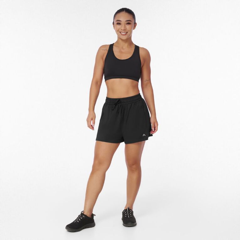 Active Intent Women's Comfort Walk Shorts, Black, hi-res