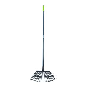 Kiwi Garden 25 Tine Fibreglass Long Handle Metal Rake 141x47x4cm
