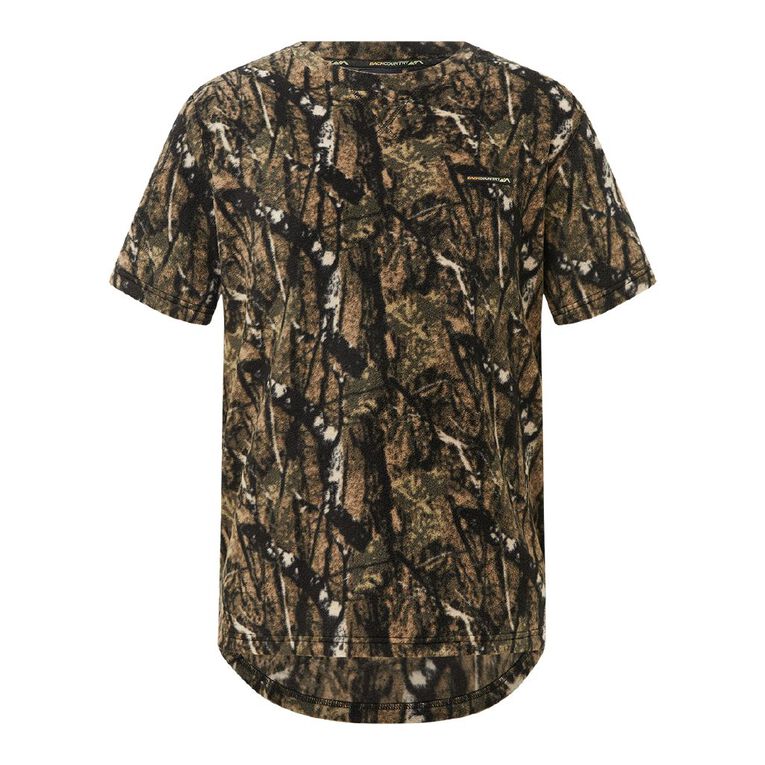 Back Country Adults' Camo Fleece Tee, Brown, hi-res