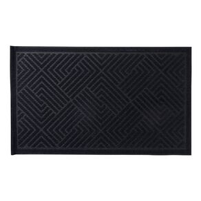 Living & Co Doormat Rubber Print Charcoal 45cm x 75cm