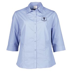 Schooltex St Mary's Hastings 3/4 Sleeve Blouse with Embroidery