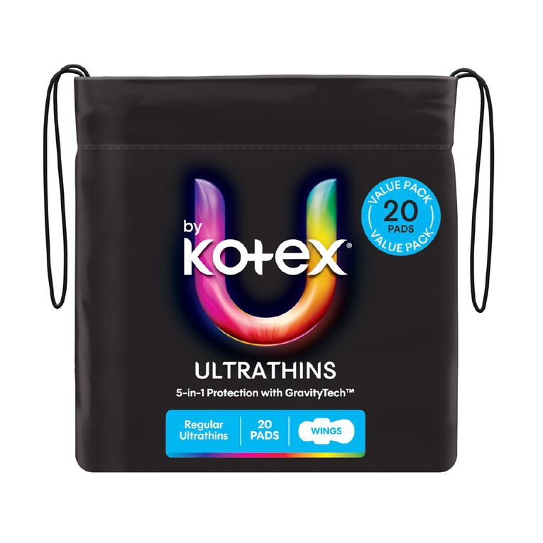 U By Kotex Feminine Pad Ultrathin Wing Regular, , hi-res