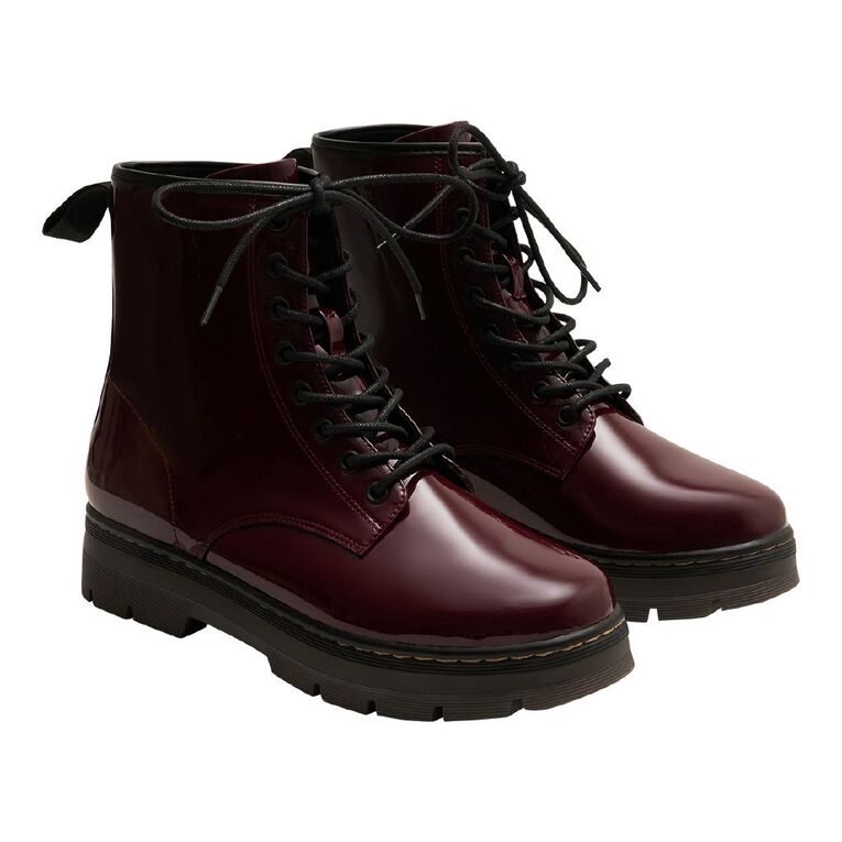 H&H Women's Hermoine Ankle Boots, Red Dark, hi-res