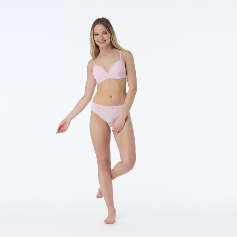 H&H Women's Pointelle Bikini Brief, Pink Light, hi-res