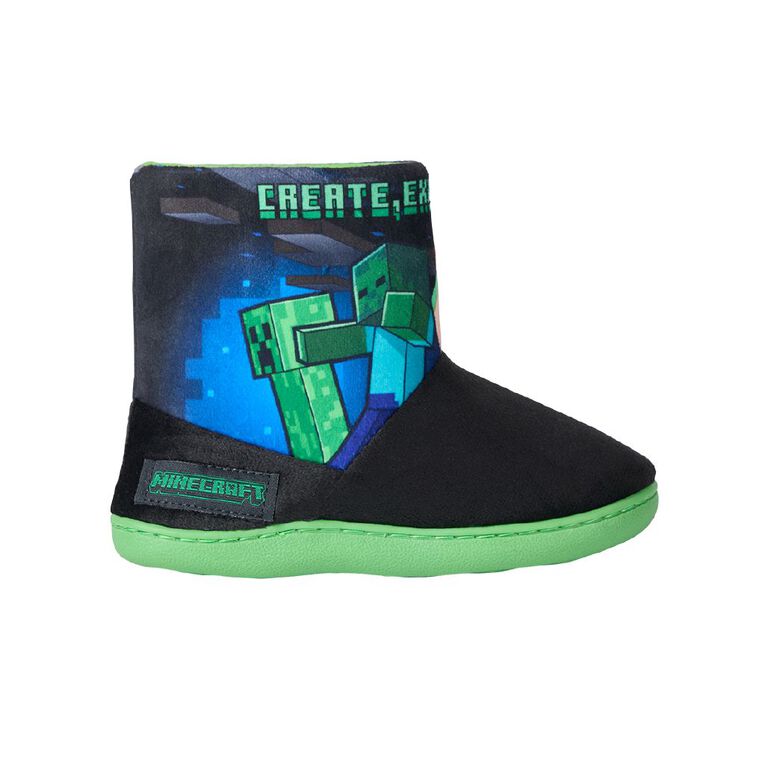 Minecraft Senior Kids' Slipper Boots, Black, hi-res