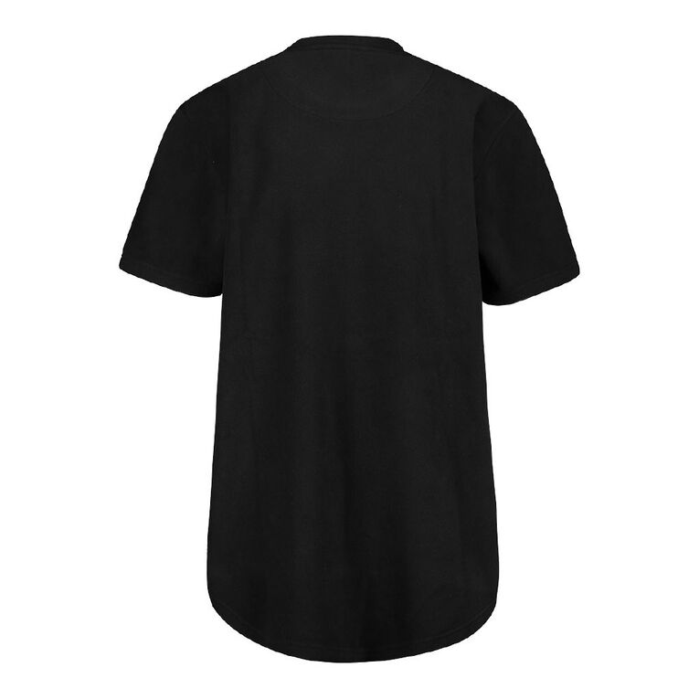 Back Country Solid Fleece Short Sleeve Tee, Black, hi-res