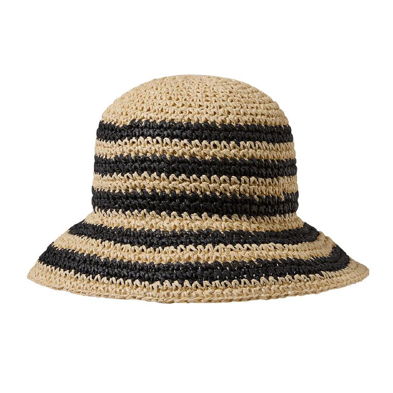 H&H Women's Bucket Hat, Black/NAT, hi-res