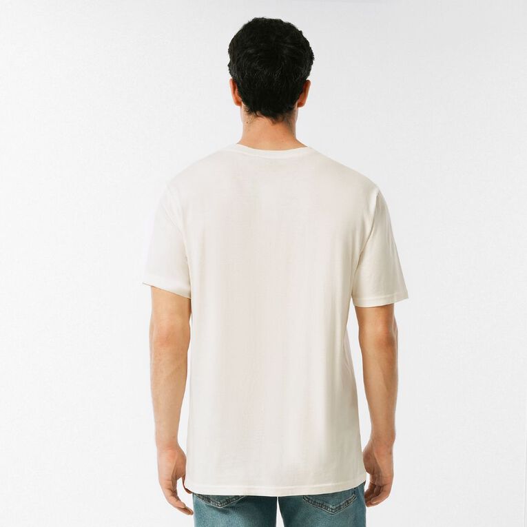 H&H Men's Regular Fit Crew Neck Tee, Cream, hi-res