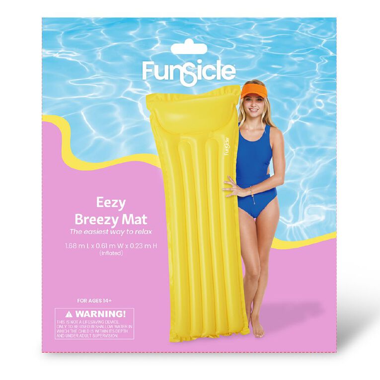 Funsicle Eezy Breezy Mat 1.68m Sunny Yellow, , hi-res
