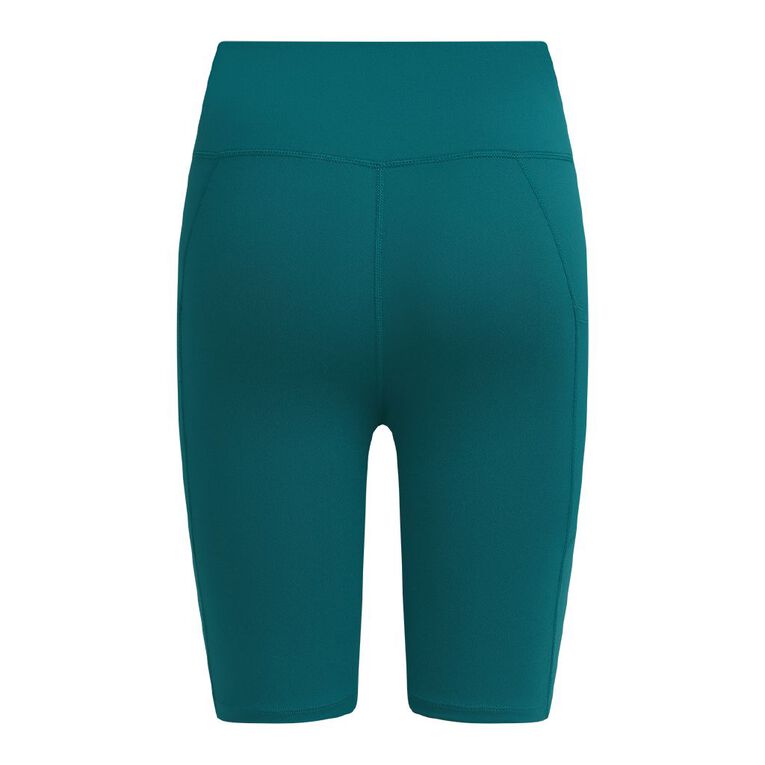 Active Intent Women's Pocket Bike Shorts, Green Dark, hi-res