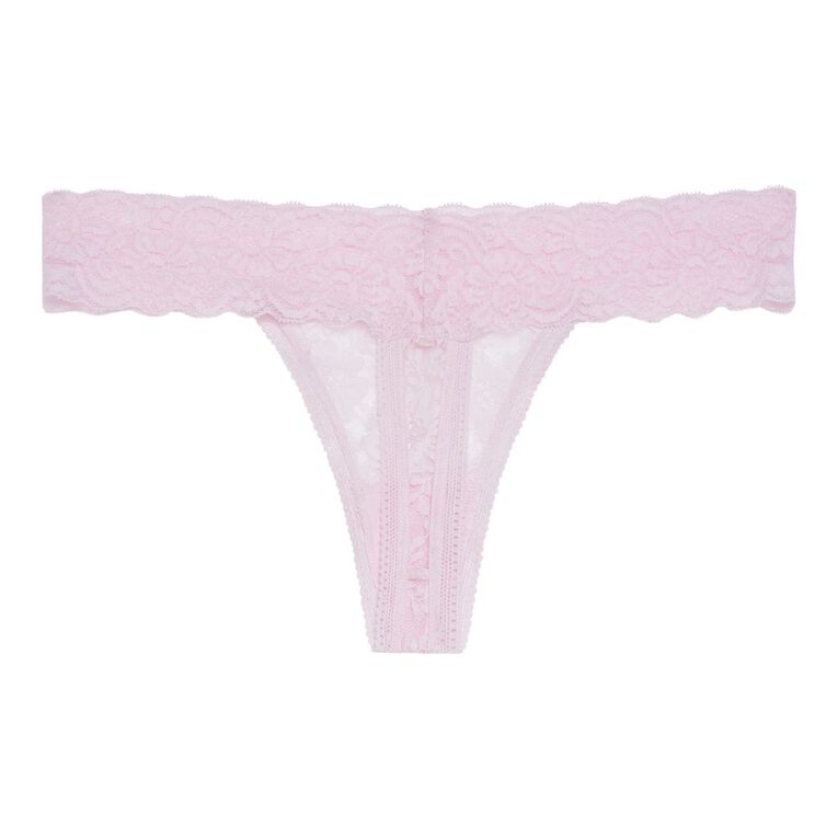 H&H Women's Poppy Lace G-String, Pink Light, hi-res