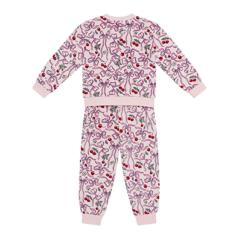 H&H Girls' Soft Mink Pyjama Set, Pink Light, hi-res