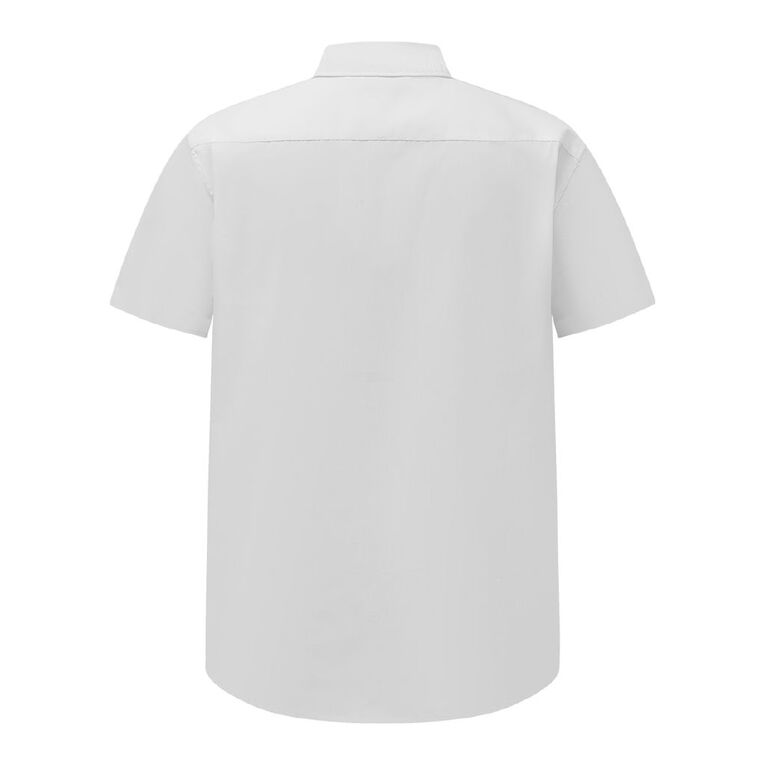 H&H Men's Short Sleeve Plain Dyed Shirt, White, hi-res