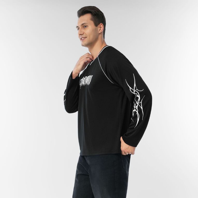 Garage Men's Mesh Football Tee, Black, hi-res