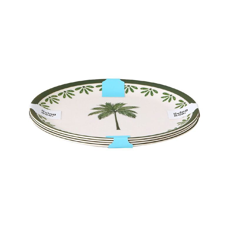 Living & Co Sahara Picnic Dinner Plates Multi-Coloured 4 Pack, , hi-res