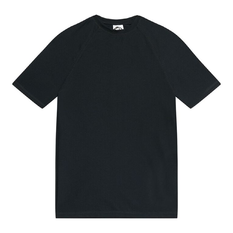 Young Original Plain Short Sleeve Rash Vest, Black, hi-res