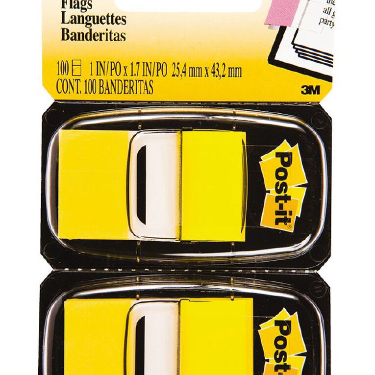 Post-It Flags 2 Pack Yellow Mid, , hi-res