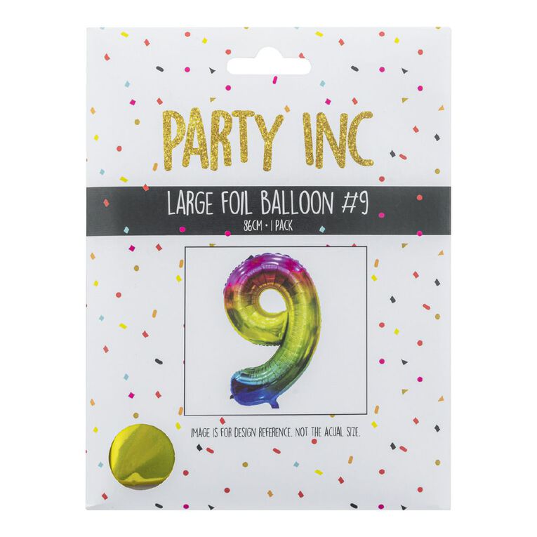 Party Inc Large Foil Balloon Number #9, , hi-res