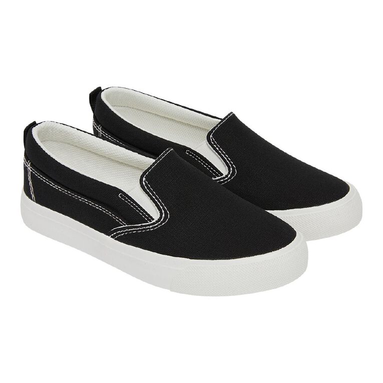 Young Original Senior Kids' Colorado Slip-on Shoes, Black/White, hi-res