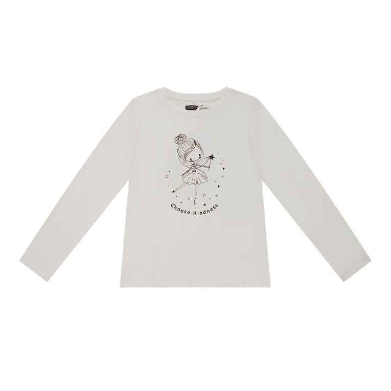 Young Original Long Sleeve Printed Tee, Cream FAIRY, hi-res
