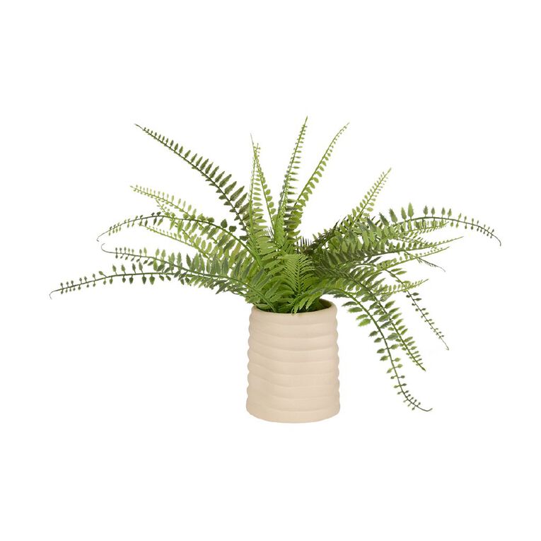 Living & Co ARTIFICIAL FERN IN CERAMIC POT, , hi-res