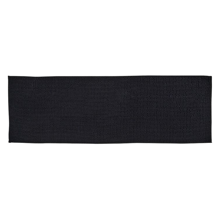 Living & Co Bath Mat Popcorn Runner Black, , hi-res