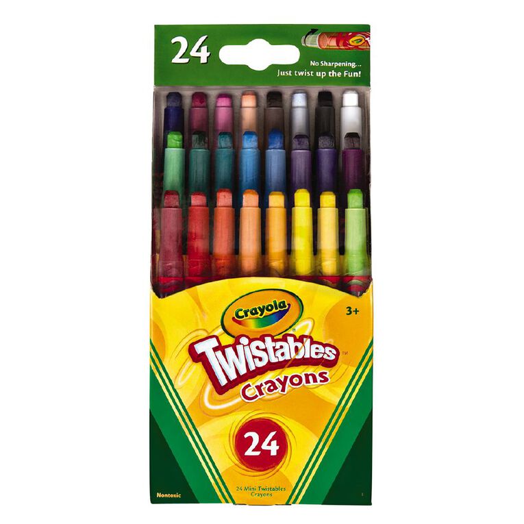 Crayola Mini Twistable Crayons Multi-Coloured 24 Pack, , hi-res