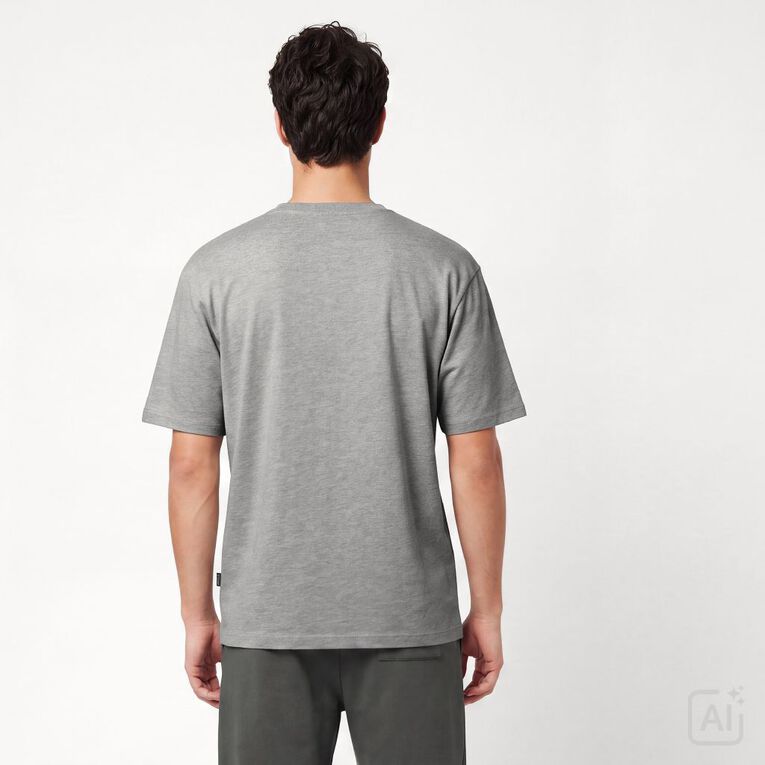 Garage Men's Heavyweight Boxy Tee, Grey Marle, hi-res