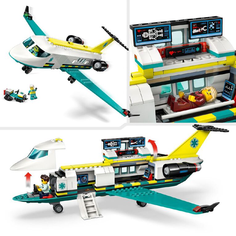 LEGO CITY Emergency Air Ambulance Airplane 60465 The Warehouse - Main Image