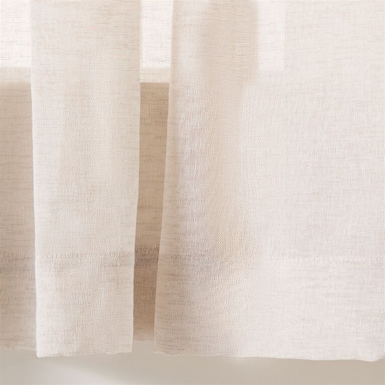 Living & Co Mira Voile White 90cm Wide/135cm Drop, , hi-res