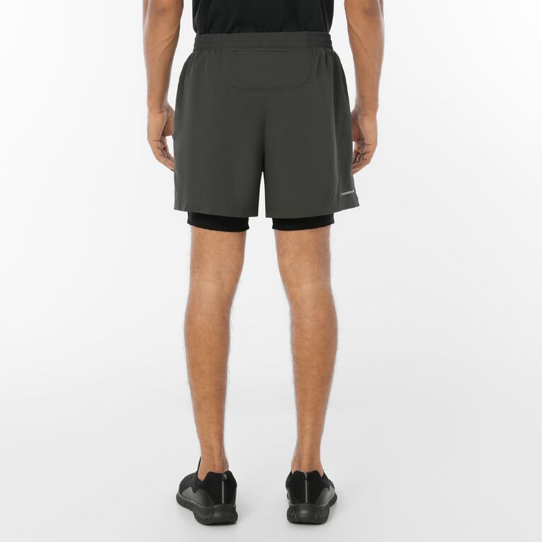 Active Intent Men's Lined 5 Inch Shorts, Grey Dark, hi-res