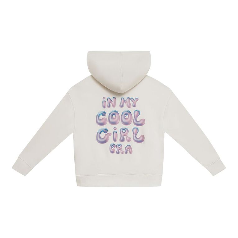 Young Original Oversized Zip Hoodie, Cream, hi-res